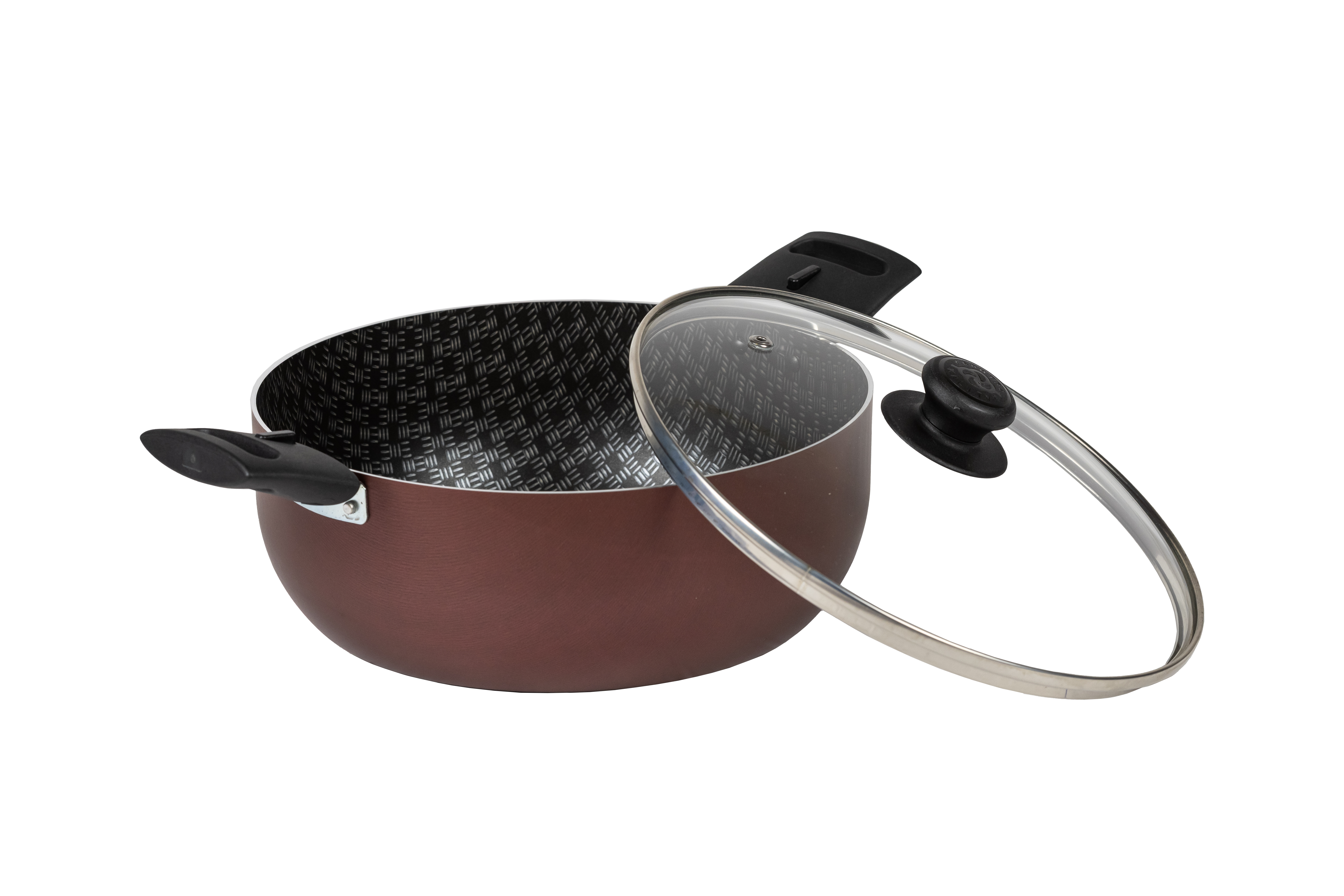 картинка Кастрюля LACE (Кружево) 4,0 л, Ø 24 см - 2 съемные ручки, стеклянная крышка от торговой марки Калитва ТМ