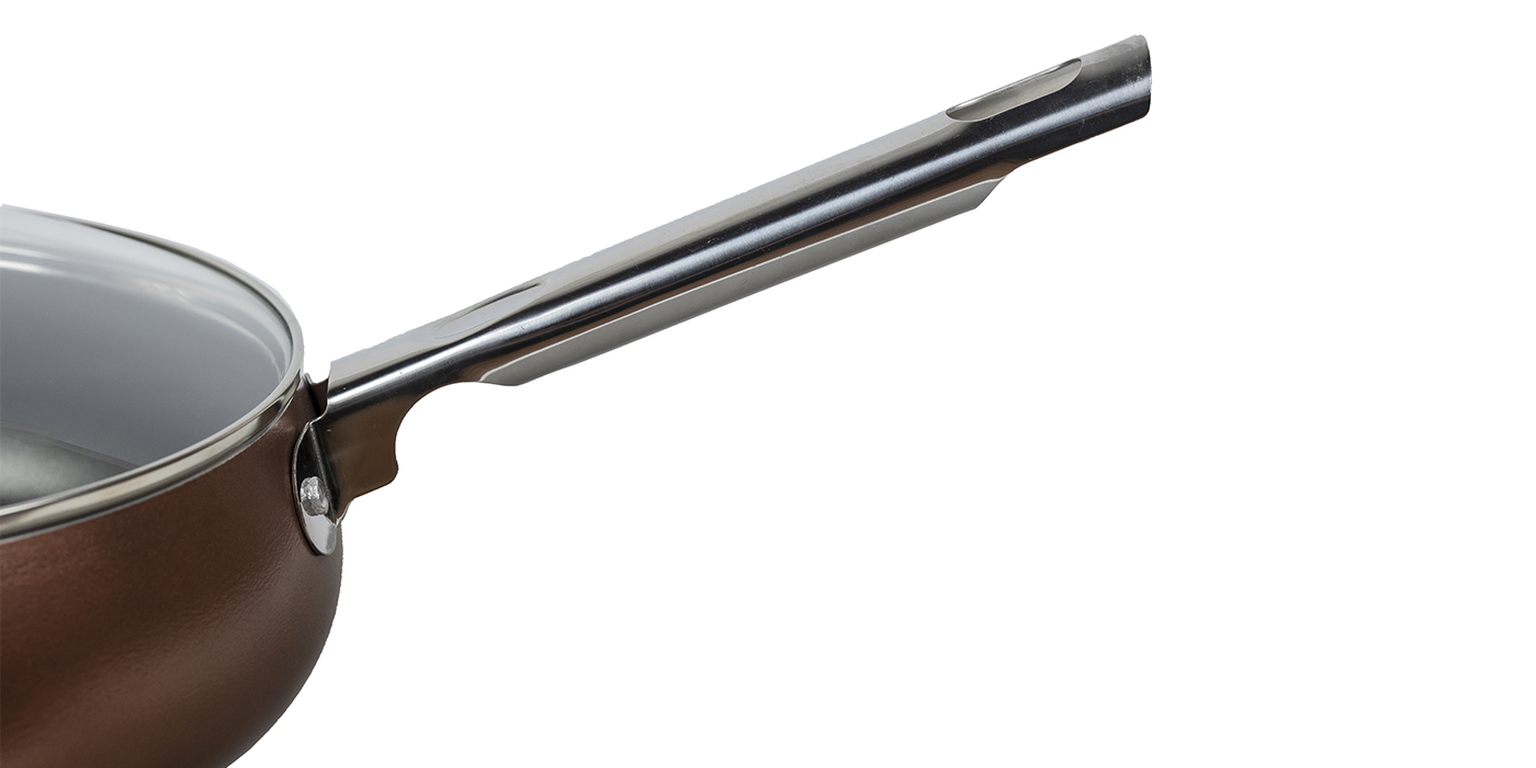 картинка Сотейник Professional Ø 24 см - 2 ручки, стеклянная крышка от торговой марки Калитва ТМ