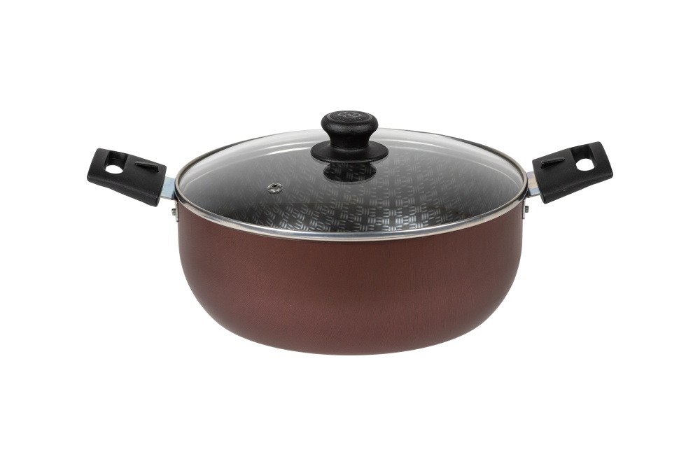 картинка Кастрюля LACE (Кружево) 4,0 л, Ø 24 см - 2 съемные ручки, стеклянная крышка от торговой марки Калитва ТМ