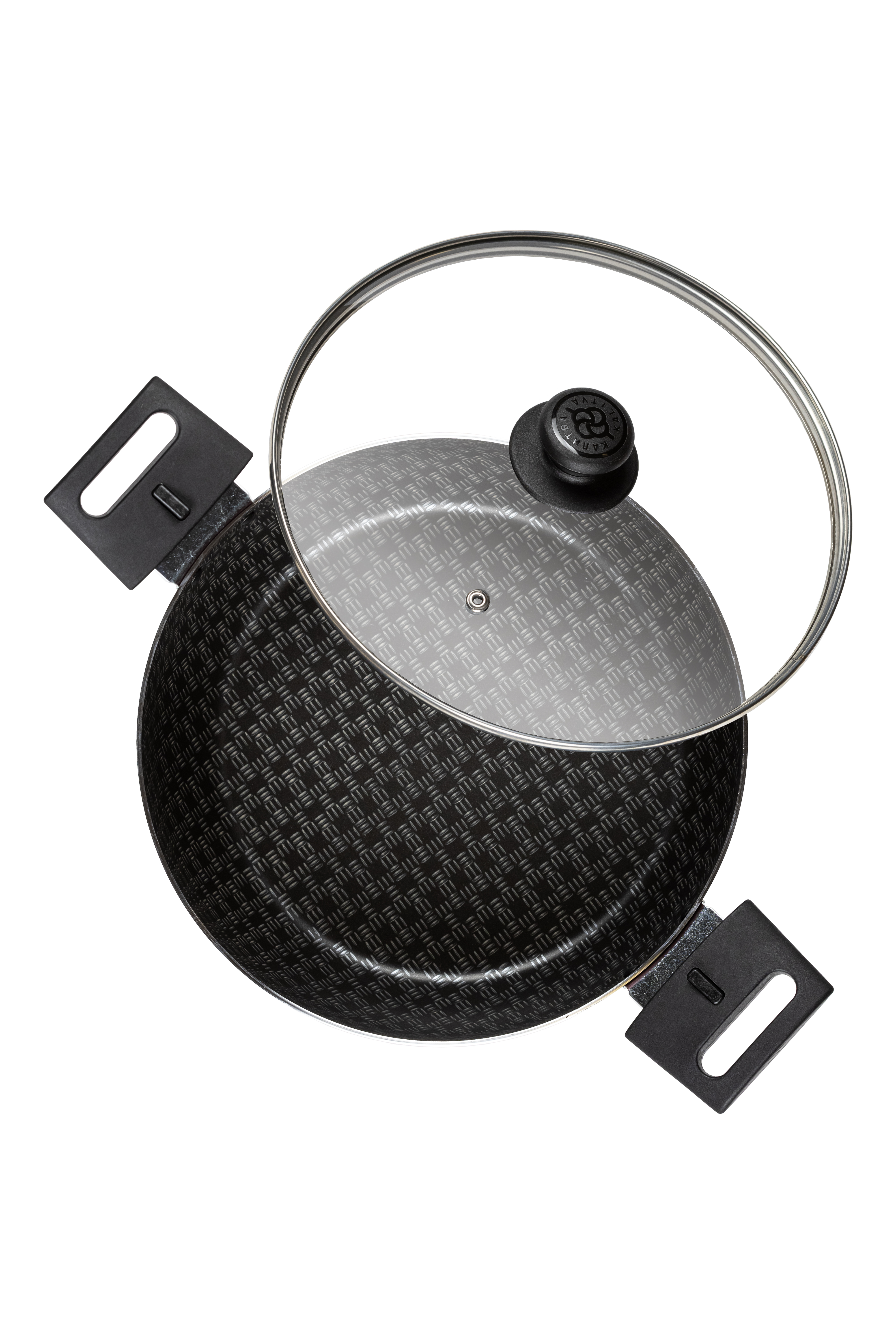 картинка Кастрюля LACE (Кружево) 4,0 л, Ø 24 см - 2 съемные ручки, стеклянная крышка от торговой марки Калитва ТМ