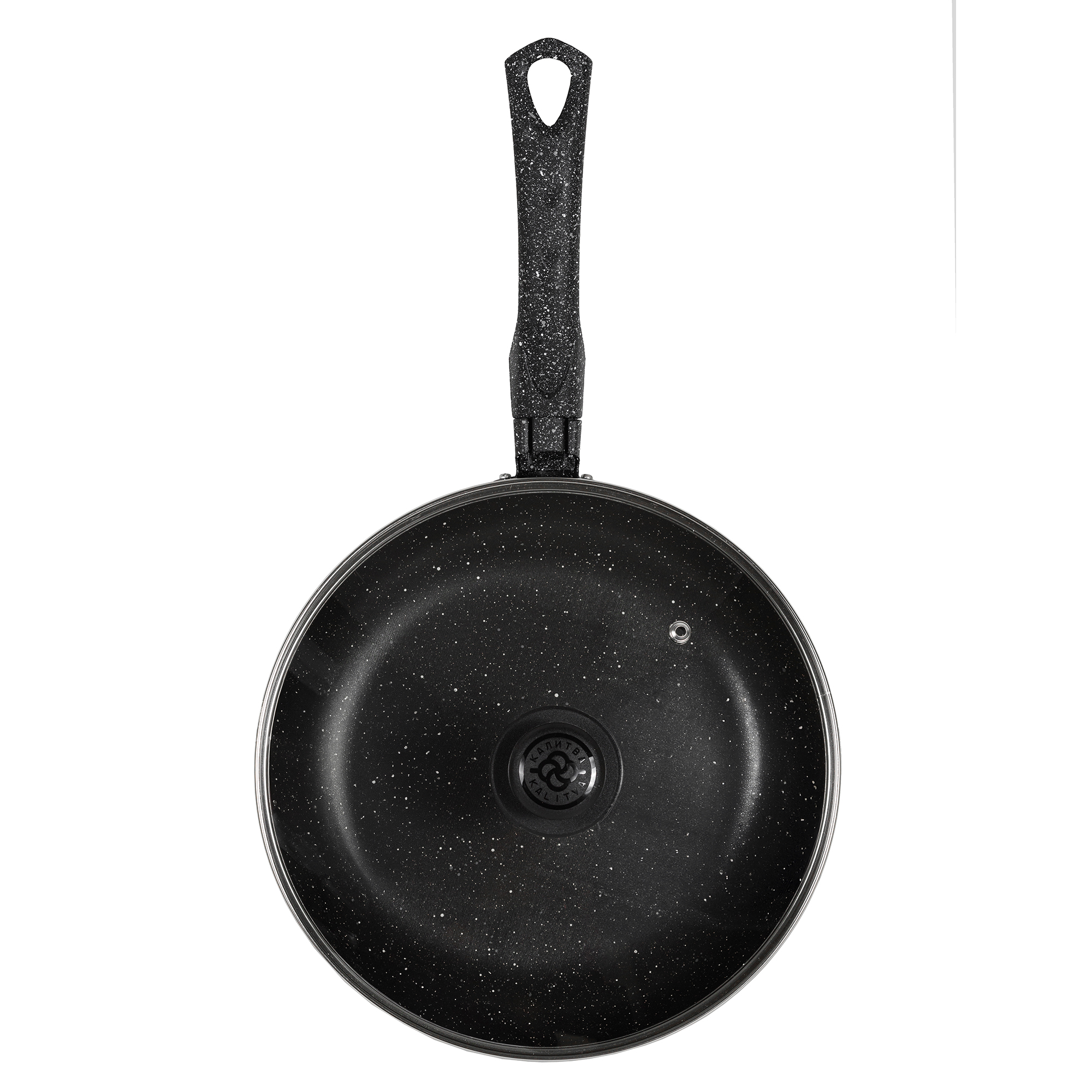 картинка Сковорода Easy Stone, диаметр 24 см с крышкой от торговой марки Калитва ТМ