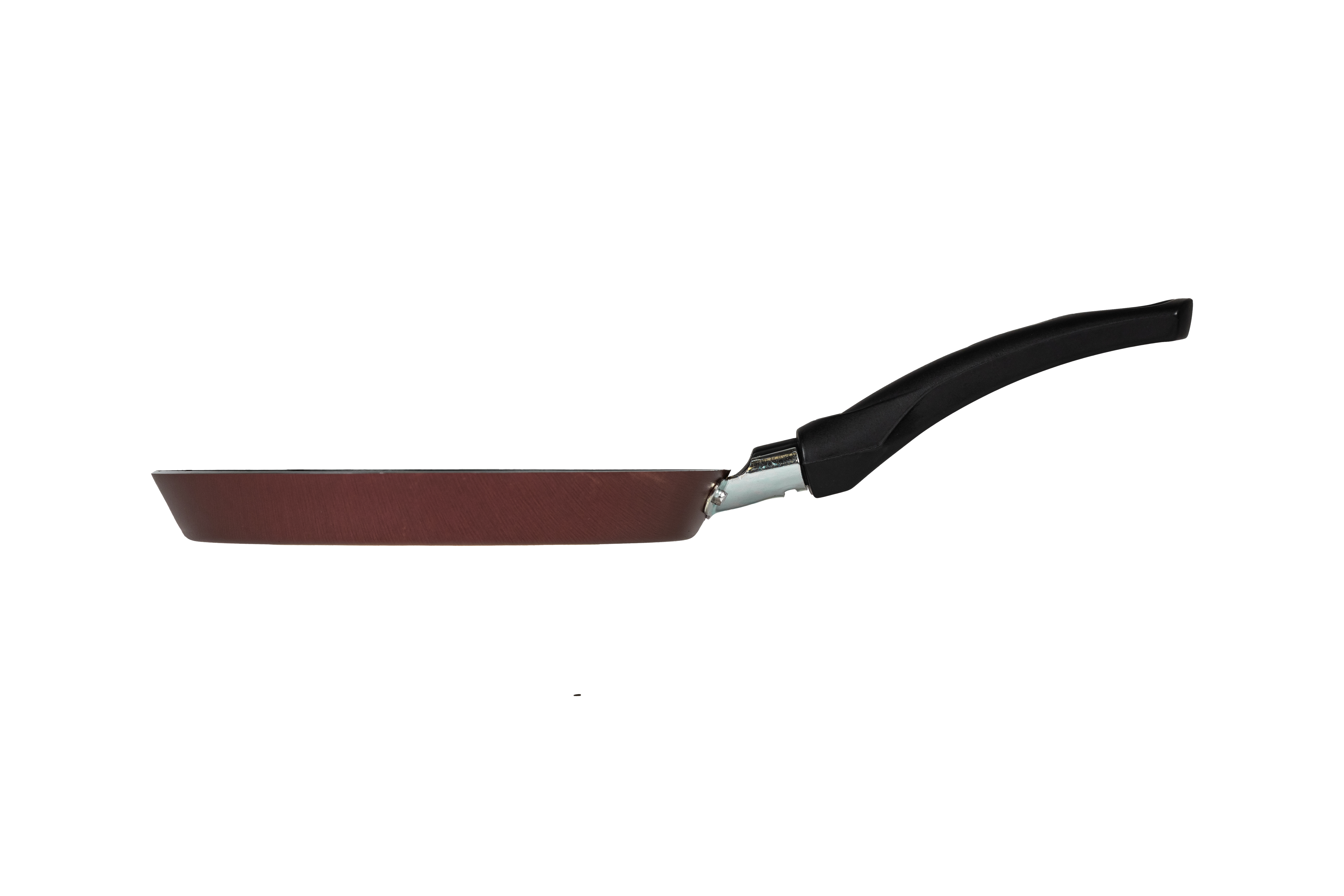 картинка Сковорода для блинов (блинница) ХИТ! Ø 22 см - 1 ручка, внешнее покрытие Piroskan бордо от торговой марки Калитва ТМ