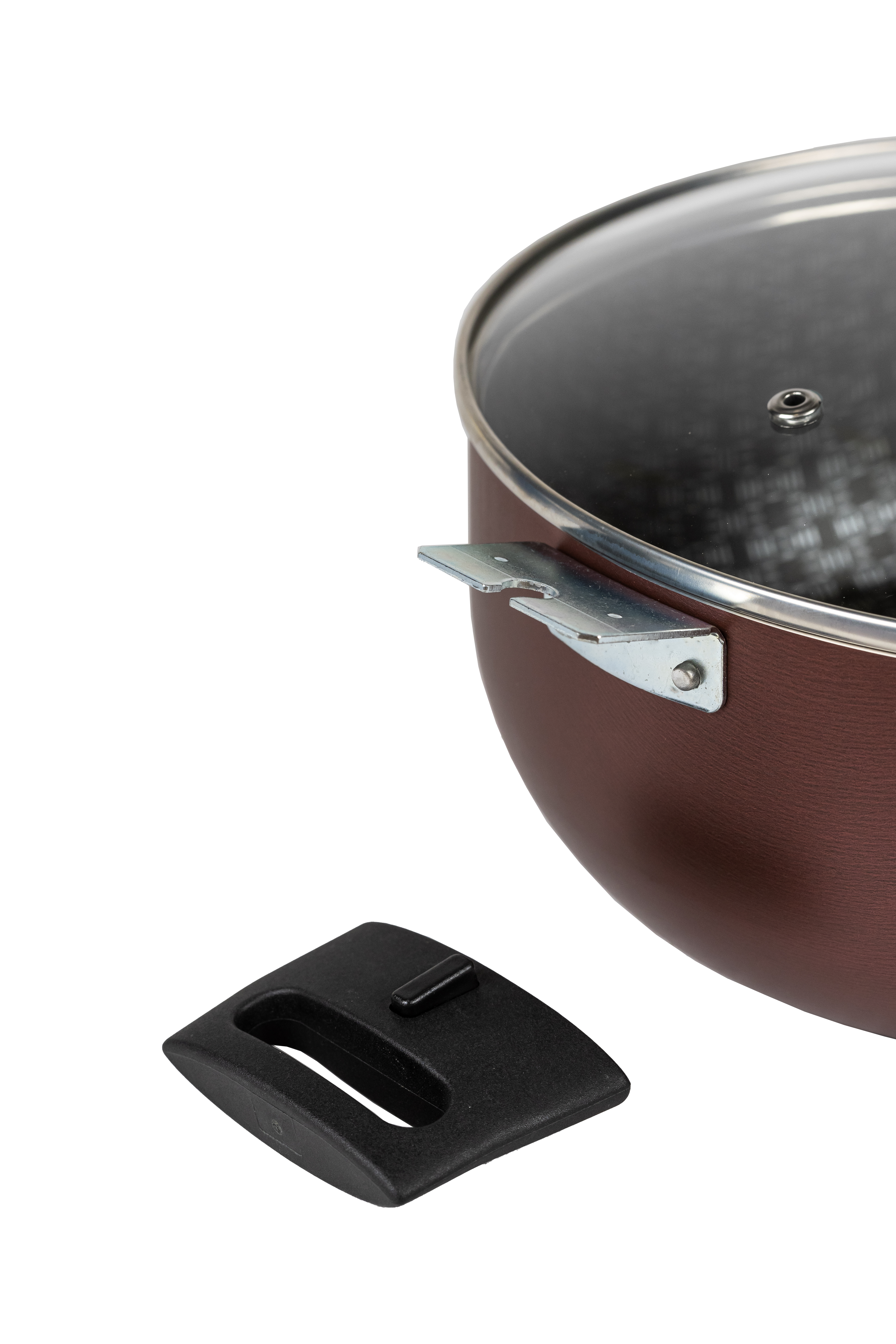 картинка Кастрюля LACE (Кружево) 4,0 л, Ø 24 см - 2 съемные ручки, стеклянная крышка от торговой марки Калитва ТМ